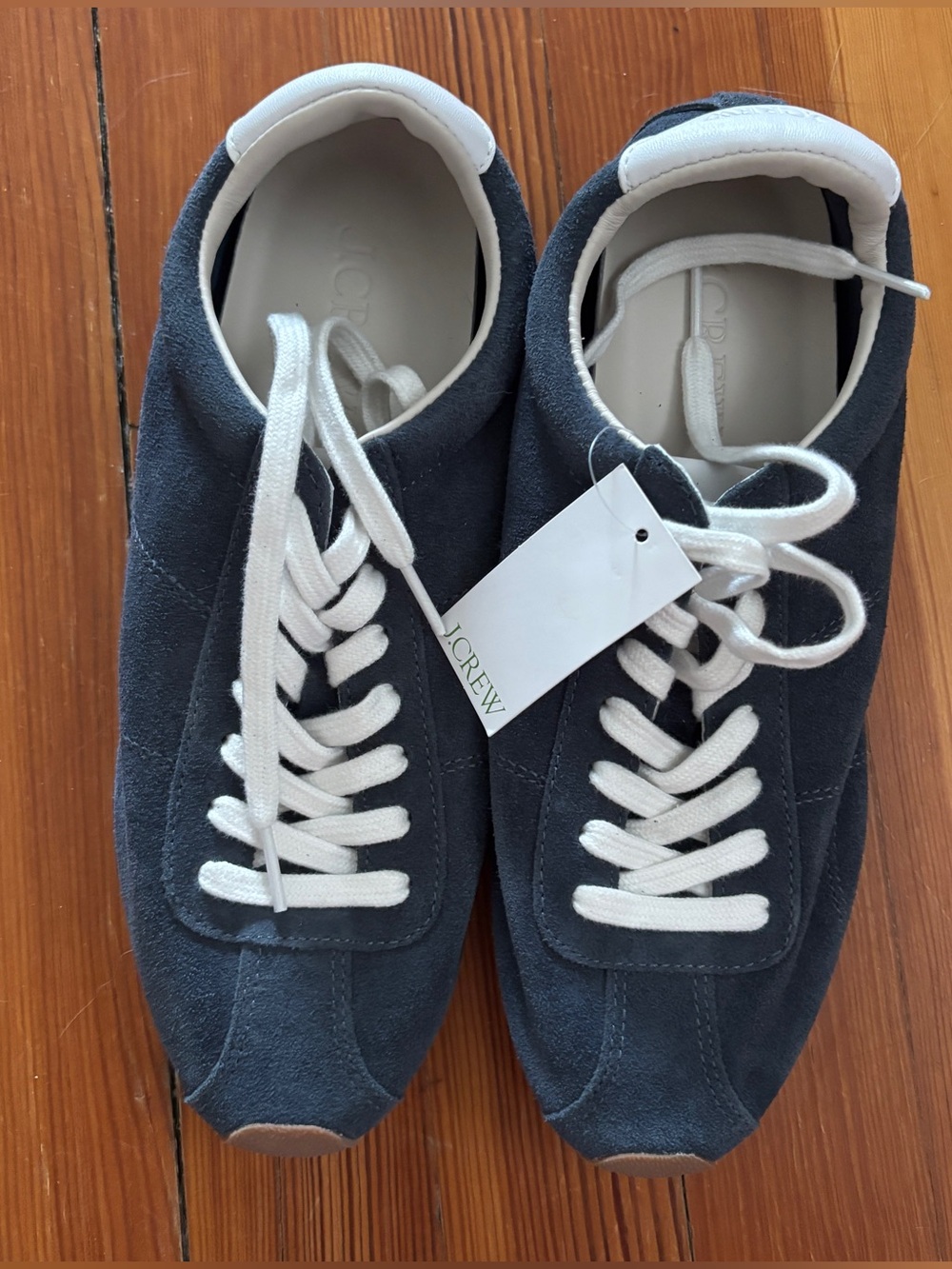 J. Crew Rec Sneakers in Dark Blue Suede Womens Size 8 NWT - Picture 2 of 9